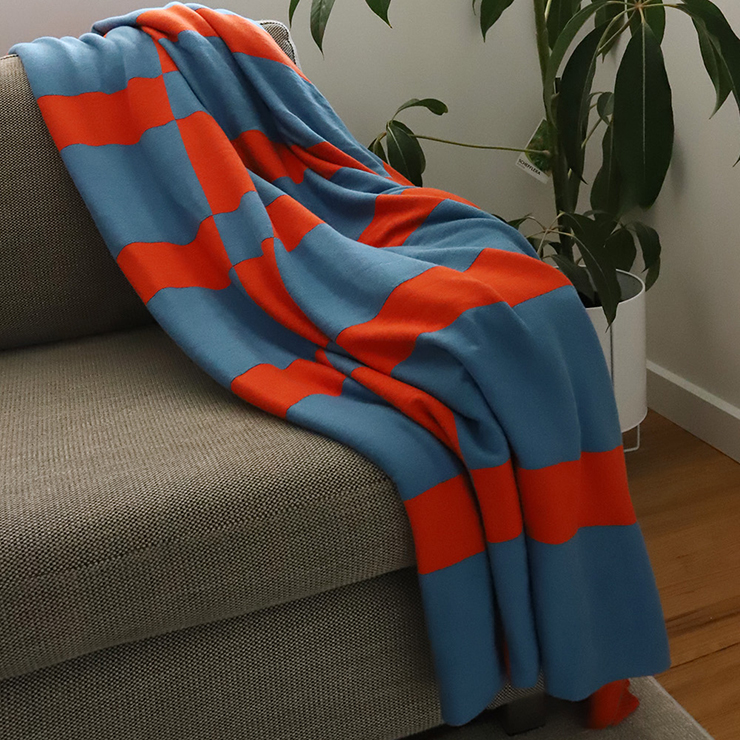 Koi Geometric Knit Throw Blanket - Image 2