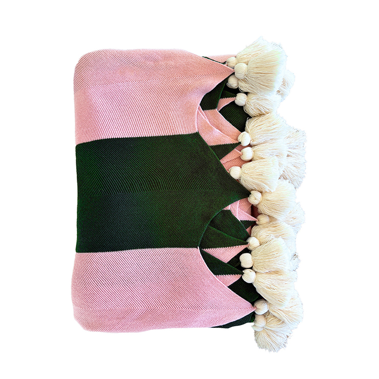 Club Stripe Tassel Throw Blanket
