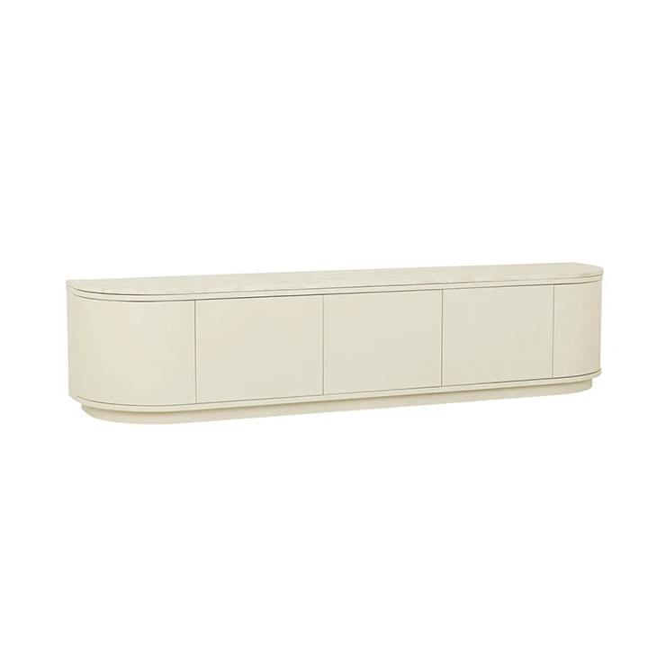 Oberon Crescent Marble Entertainment Unit
