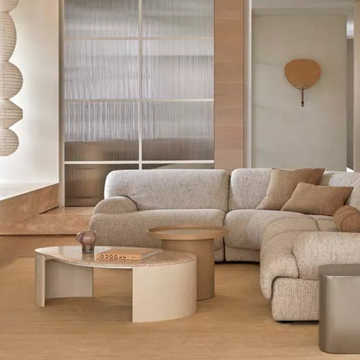 Oberon Curve Marble Coffee Table - Image 8