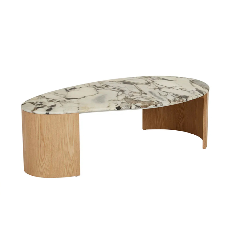 Oberon Curve Marble Coffee Table - Image 2
