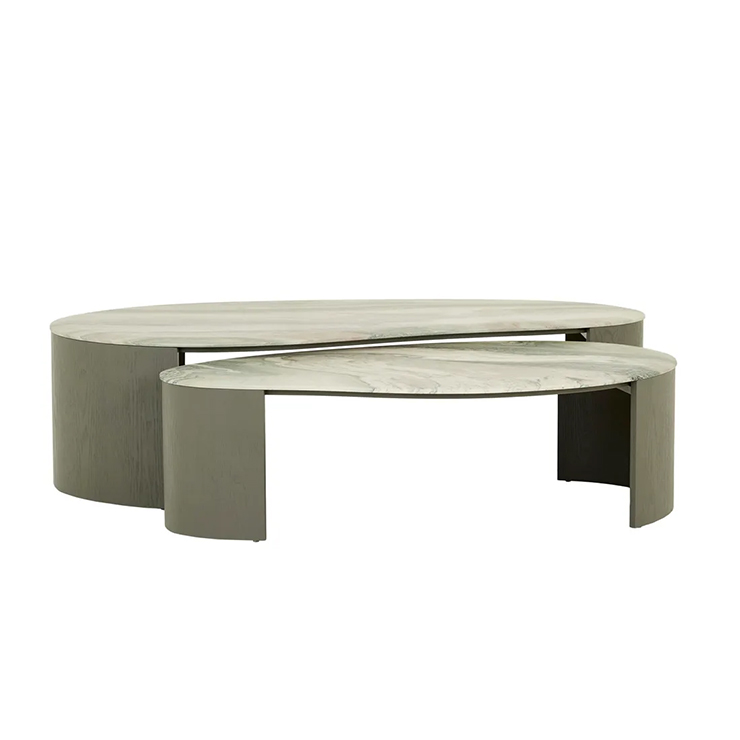 Oberon Curve Marble Coffee Table - Image 5