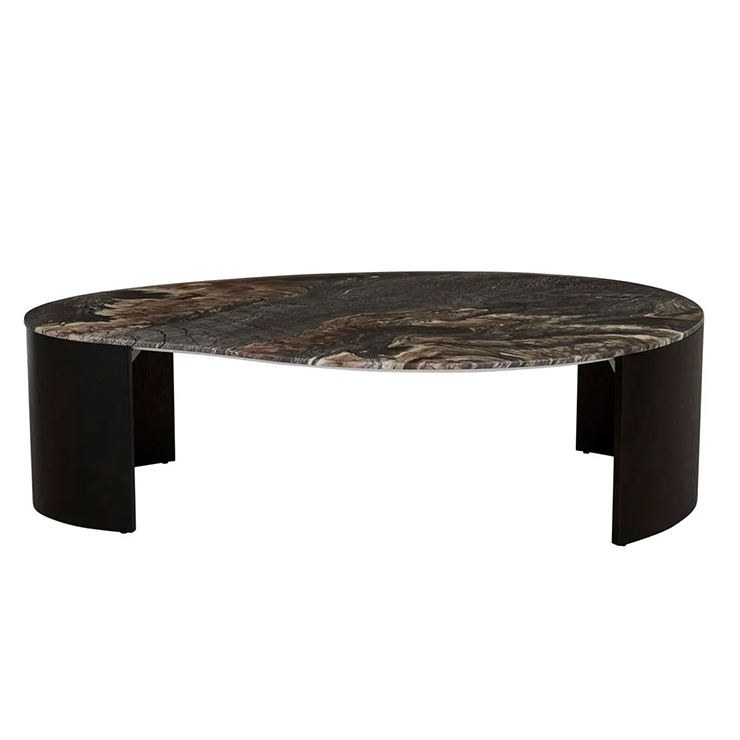 Oberon Curve Marble Coffee Table - Image 7
