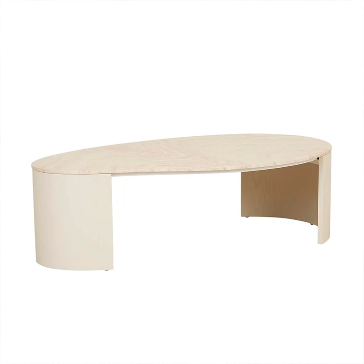 Oberon Curve Marble Coffee Table - Image 4