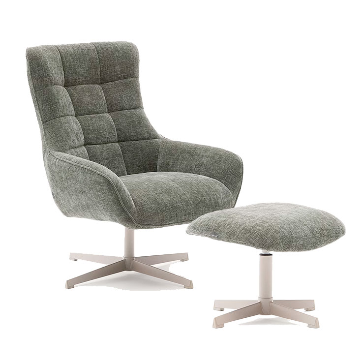 Teryl Swivel Armchair & Footrest