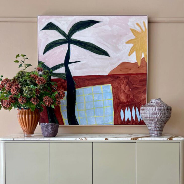 Tropical Haven Clay Canvas Art Print - Image 2