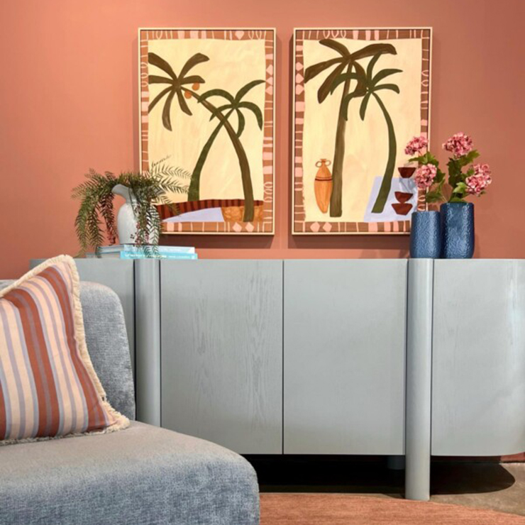 Modern Oasis Nutmeg 1 Canvas Art Print - Image 2
