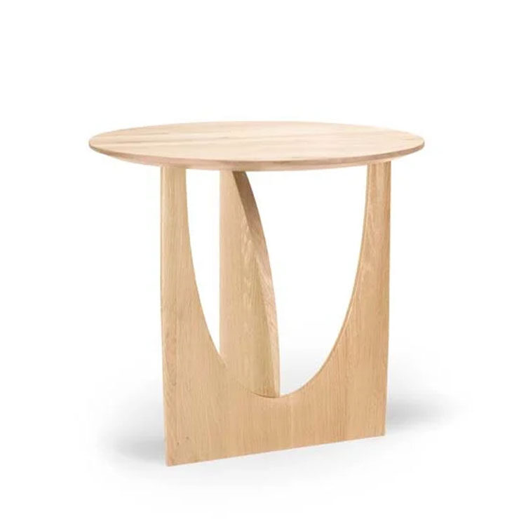 Ethnicraft Geometric Side Table Light Oak Back
